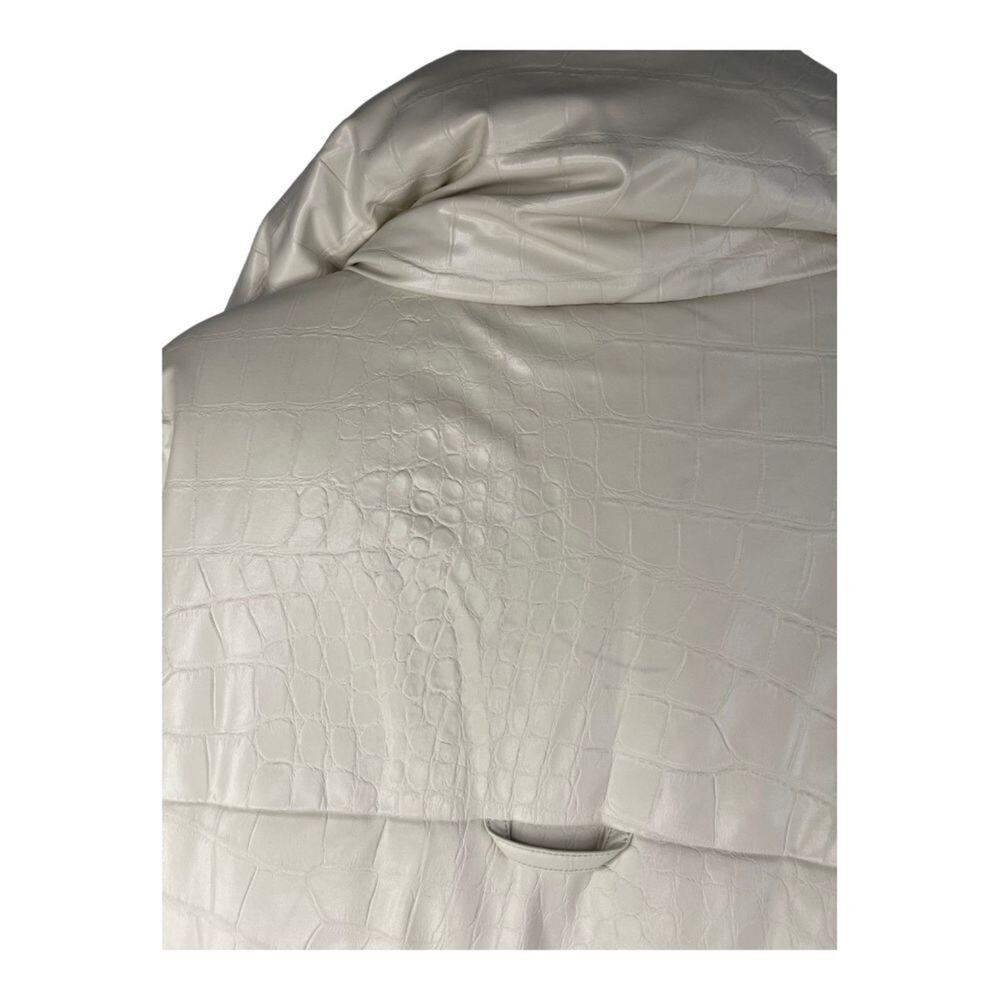 Nanushka Puffer Jacket Quilted Padded Textured Marble Croc Winter Gorpcore XS - Picture 4 of 16